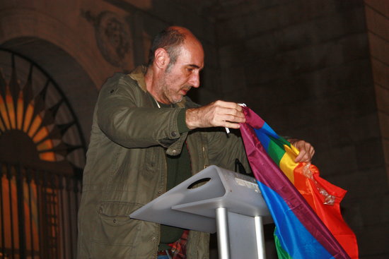 Eugeni Rodríguez, head of the Observatory Against Homophobia at an event in February 2019 (Sílvia Junyent/ACN)